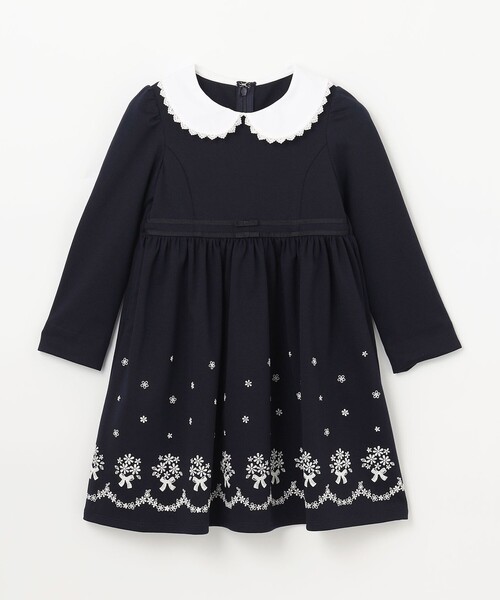 「ANY」 「KIDS」長袖ワンピース 140 ネイビー キッズ_画像5