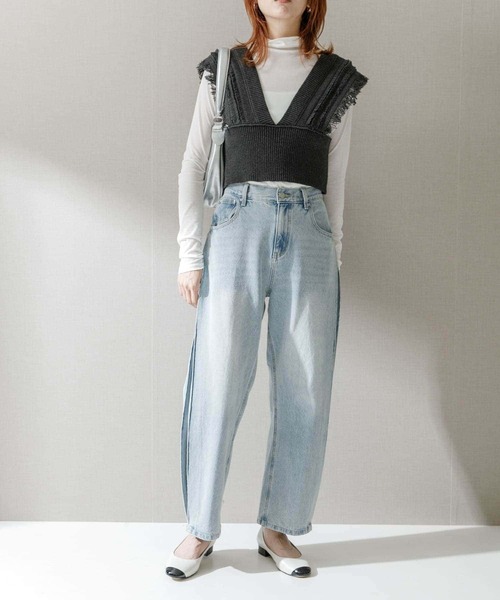 値下げ　YENN デニム　36 YENN デニムパンツ 36 ライトブルー レディース : ZOZOTOWN Yahoo!店