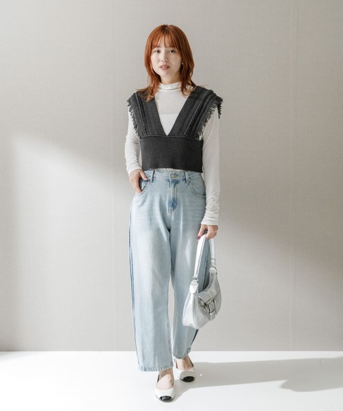 YENN デニムパンツ 36 ライトブルー レディース : ZOZOTOWN Yahoo!店