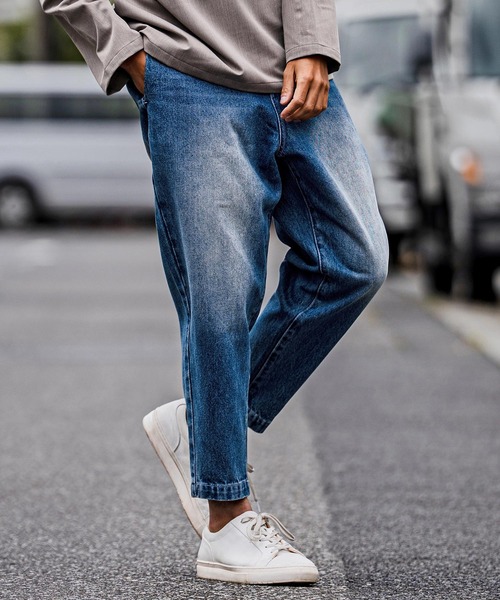 ジーンズ mp15103-Balloon Silhouette Belted Denim Pants デニムパンツ(A70126cmb) メンズの画像