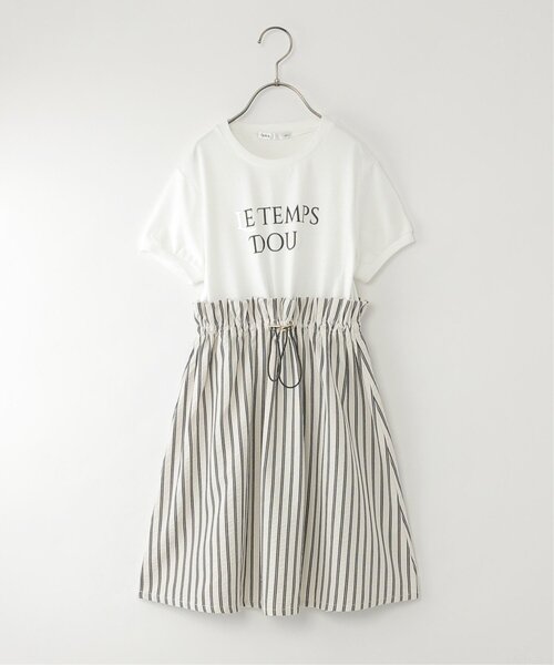ワンピース ドロスト使いスカートドッキングワンピース（120~160cm） キッズ 子供服 女の子 | ikka | 12