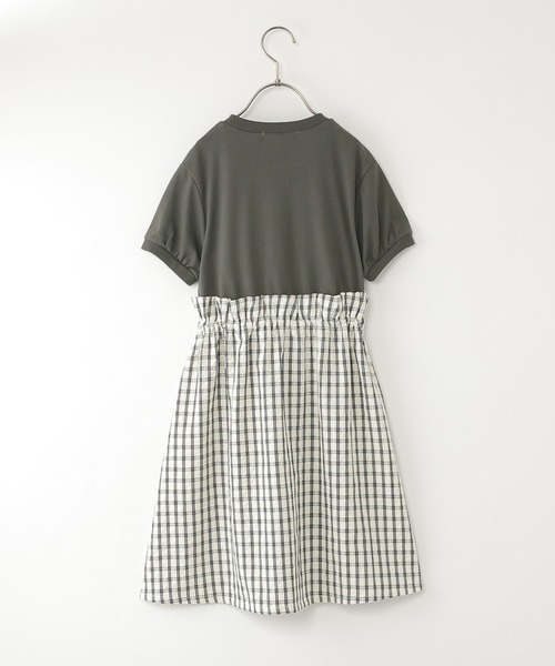ワンピース ドロスト使いスカートドッキングワンピース（120~160cm） キッズ 子供服 女の子 | ikka | 04