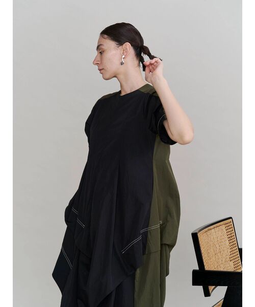 ワンピース FRONT BACK BICOLOR OP / フロントバックバイカラーワンピースの画像