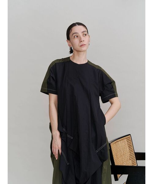 ワンピース FRONT BACK BICOLOR OP / フロントバックバイカラーワンピースの画像