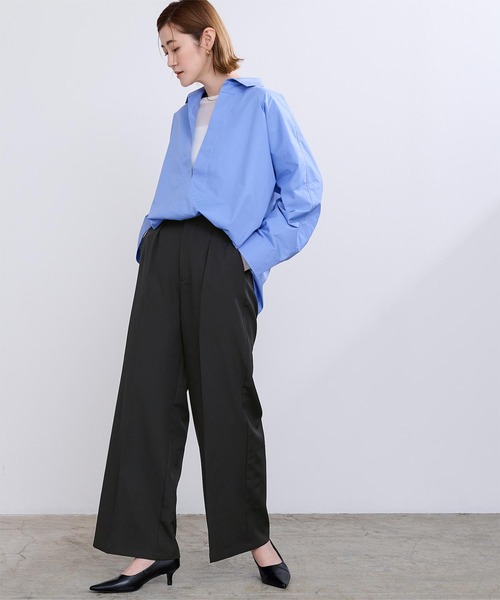 「ur's」 スラックス S ネイビー レディース_画像4