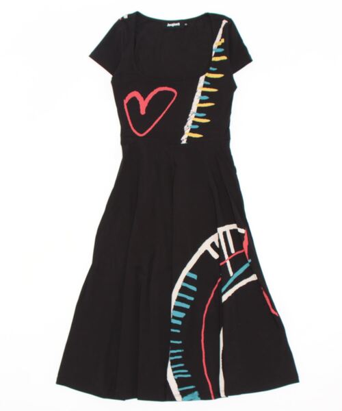 「Desigual」 半袖ワンピース X-LARGE ブラック レディース_画像3