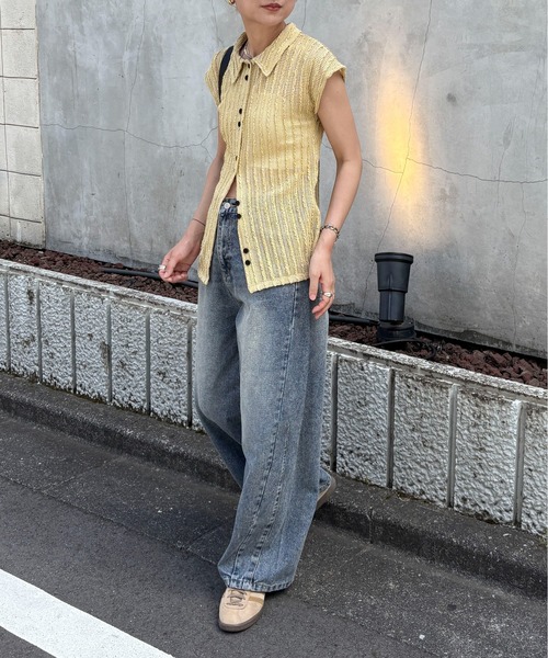 [feepur] Denim брюки LARGE слоновая кость женский 