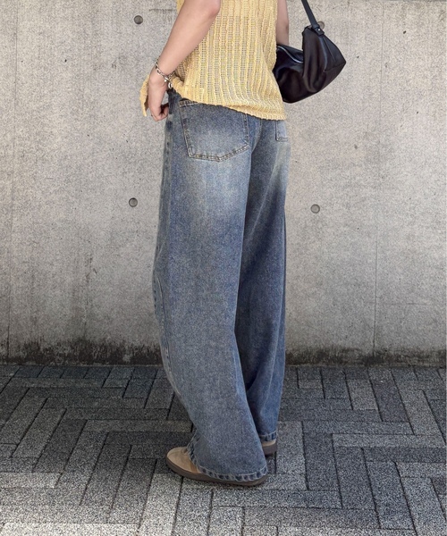 [feepur] Denim брюки LARGE слоновая кость женский 