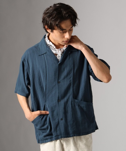 BAYFLOW（ベイフロー） シャツ 半袖 ドビーキューバシャツ メンズ