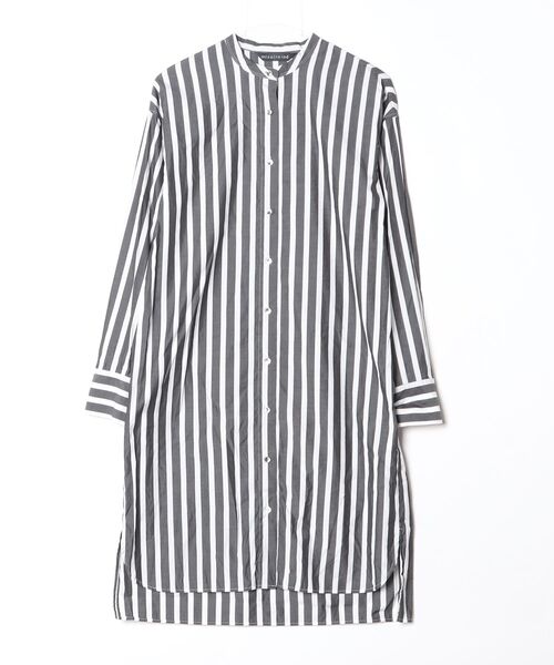 mizuiroind（ミズイロインド） ストライプ柄シャツワンピース