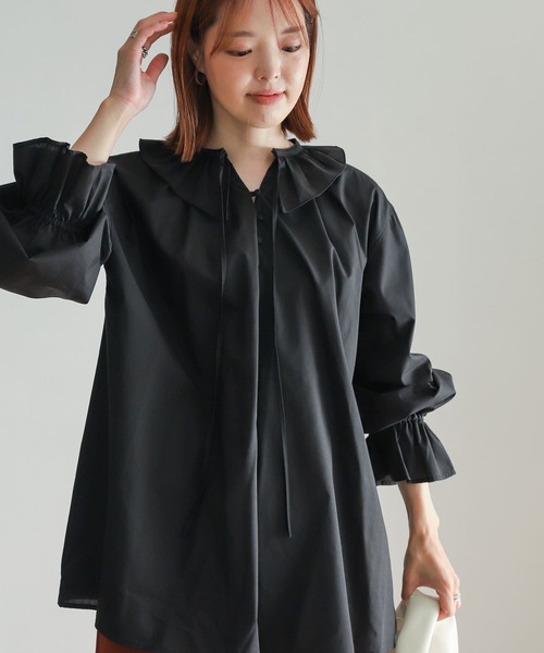 「URBAN RESEARCH DOORS」 長袖チュニック MEDIUM ブルー レディース_画像2