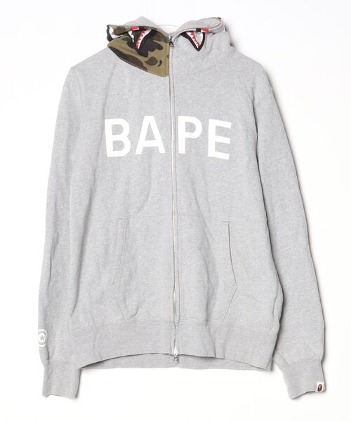 A Bathing Ape グレー ジップアップパーカー A BATHING APE（アベイシングエイプ） ジップアップパーカー LARGE