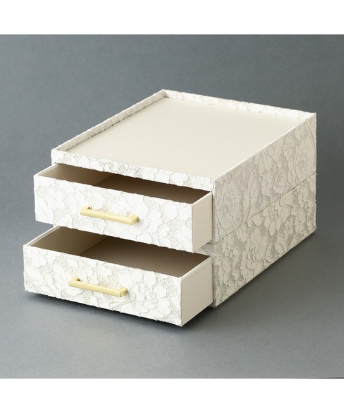 Francfranc（フランフラン） 文房具 レース ステーショナリーボックス