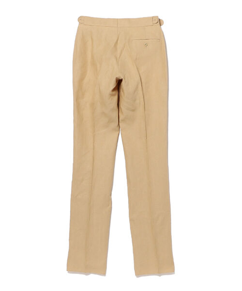 BEAMS F ベージュ スラックス BEAMS F パンツ 1プリーツ コットンツイル スラックス メンズ