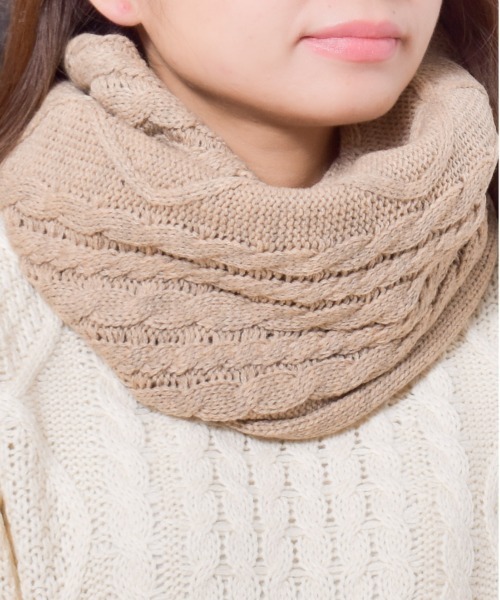 Bling Leads ネックウォーマー スヌード Bling Leadsケーブル編み