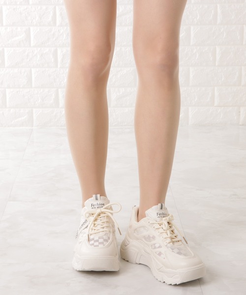 Lace Ladies（レースレディース） スニーカー 厚底メッシュダッド
