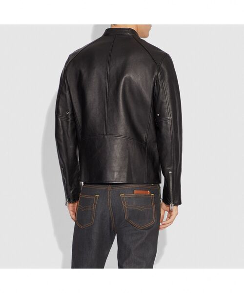 COACH ジャケット ブルゾン レザー レーサー : ZOZOTOWN Yahoo