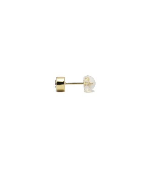 JAM HOME MADE ピアス 4mm モアサナイト モダン K18YG/18金