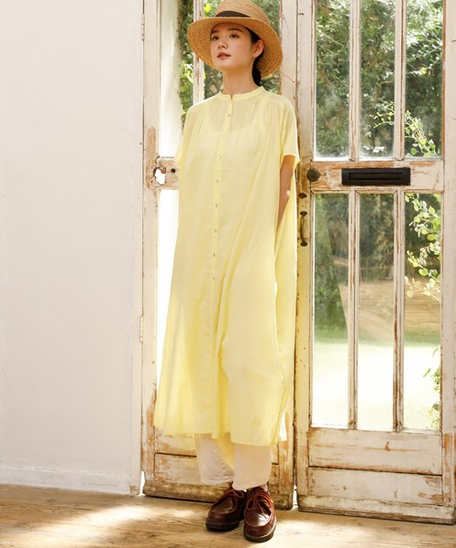 Brocante ワンピース 夏 半袖 「Brocante / ブロカント」 インドボイル