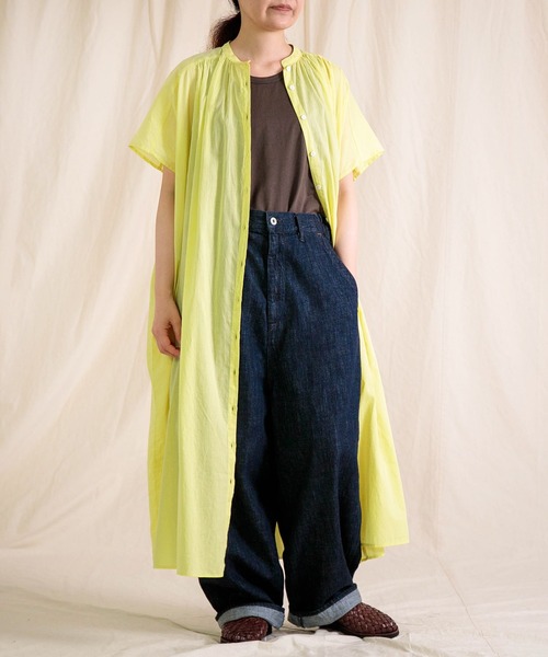 Brocante ワンピース 夏 半袖 「Brocante / ブロカント」 インドボイル