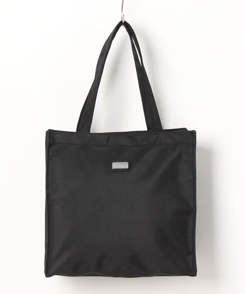 ブラックナイロントートバッグ STYLEBLOCK トートバッグ スクエアナイロントートバッグ