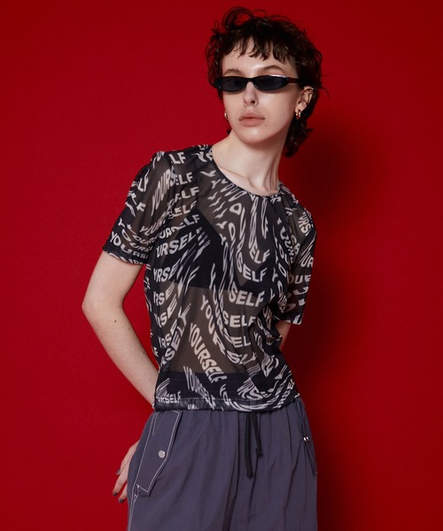 MAISON SPECIAL DISTORTIONプリントトップス MAISON SPECIAL tシャツ Distortion Print Top/DISTORTION