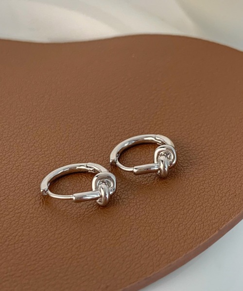 ARCHIVER ピアス 「Bz」ノットデザインミニフープピアス/ペア(RZ