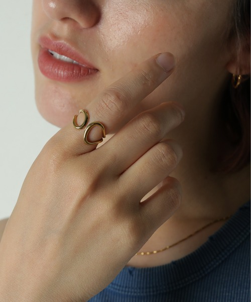 ORLEAN 指輪 リング 金属アレルギー対応 ニュアンスカーブフォーク