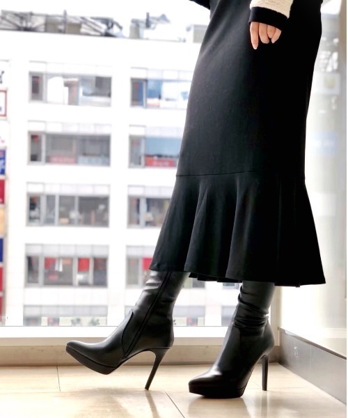 R＆E（アールアンドイー） ブーツ 「R＆E」ポインテッドトゥハイヒール