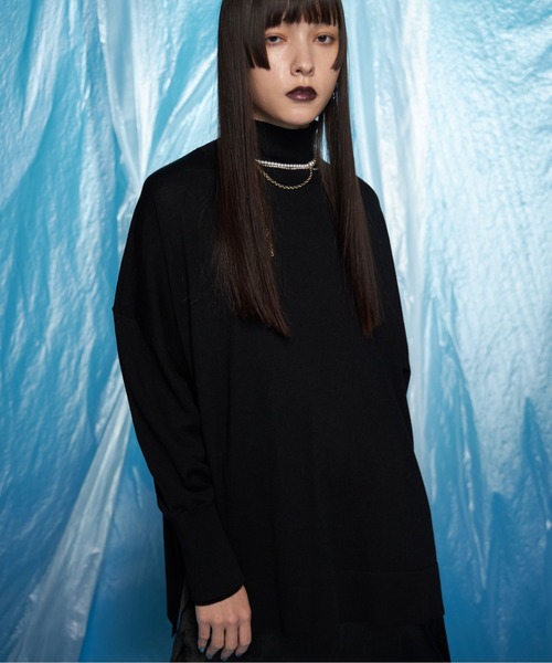 JOSE MOON ニット セーター WOOL BASIC OVER KNIT TOPS/ウール