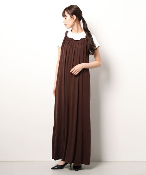 AMERI」 キャミソールワンピース MEDIUM ブラウン レディース 