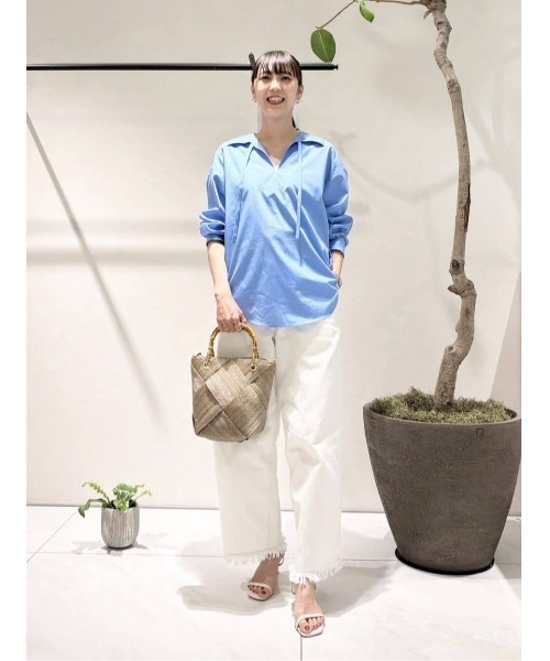 allureville ブラウス シャツ スーピマコットンスキッパーシャツ