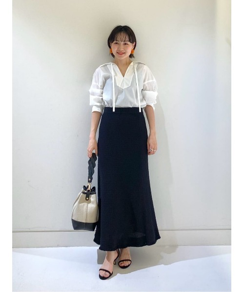 allureville ブラウス シャツ スーピマコットンスキッパーシャツ