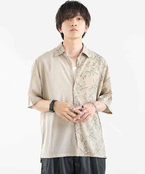 MinoriTY シャツ 「MinoriTY」さらさら配色フラワーシャツ