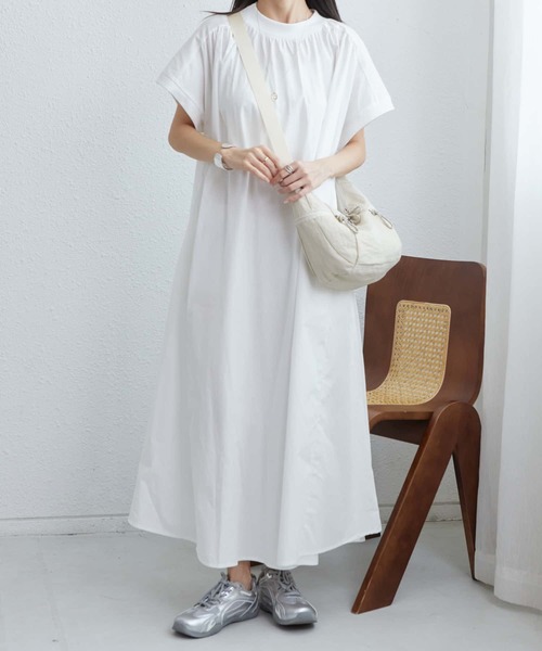 MAISON DE THERESE ワンピース フレンチ袖ビッグシルエット