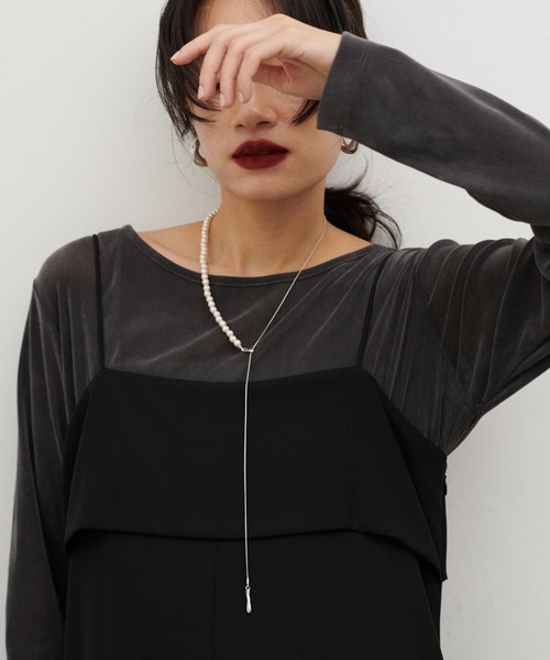 LARUTA（ラルータ） tシャツ Tシャツ 「LARUTA」シアーベロアロンT 