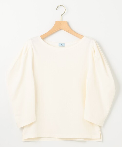 tシャツ ミニ裏毛タックスリーブ カットソー レディース 組曲 tシャツ ミニ裏毛ボリュームタックスリーブ カットソー