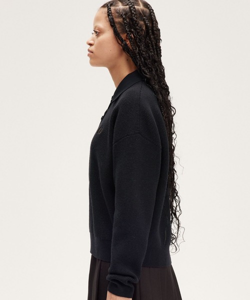 フレッドペリー　ニットポロシャツメイドインイタリア38サイズ FRED PERRY ニット セーター Knitted Shirt レディース