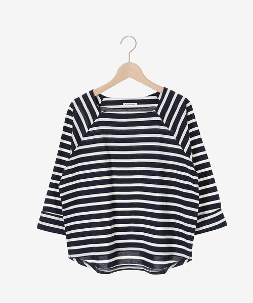 le.coeur blanc tシャツ ボーダースクエアネックワイドスリーブ
