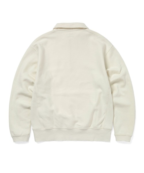 スウェット・トレーナー thisisneverthat Damaged Half Zip Polo Sweatshirt Damaged Half Zip Polo Sweatshirt - thisisneverthat®