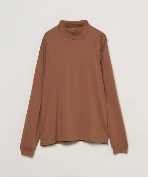 three dots（スリー ドッツ） tシャツ ブラッシュドリブ 長袖モック 
