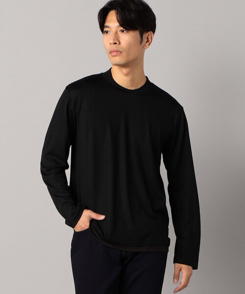 COMME CA MEN（コムサメン） tシャツ ウール天竺 クルーネック長袖T
