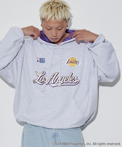 NBA パーカー ∴WEGO/別注NBAバルーンプルパーカー メンズ レディース