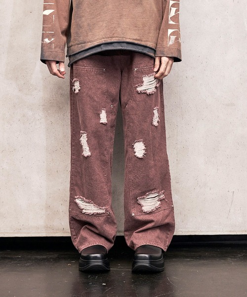 VI E DIT ジーンズ Double Knee Wide Denim Pants/ダブルニーワイド