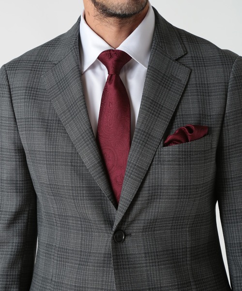 MEN'S BIGI（メンズビギ） ネクタイ シャドーペイズリー柄シルク