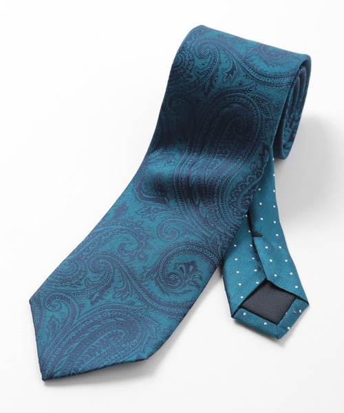 MEN'S BIGI（メンズビギ） ネクタイ シャドーペイズリー柄シルク