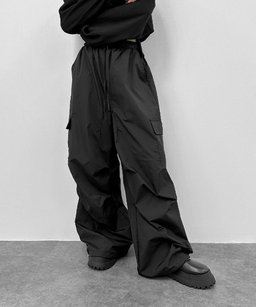 美品 MARC JACOBSブラックワークパンツ ワイドレッグ 【公式通販】