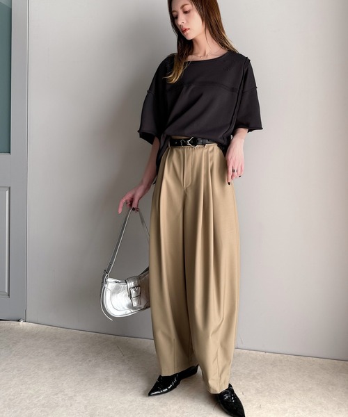 classicalelf（クラシカルエルフ） ワイドパンツ パンツ 上品なカーブ