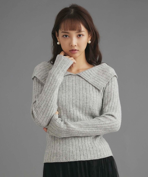 fifth（フィフス） ニット セーター ビッグカラーニットトップス