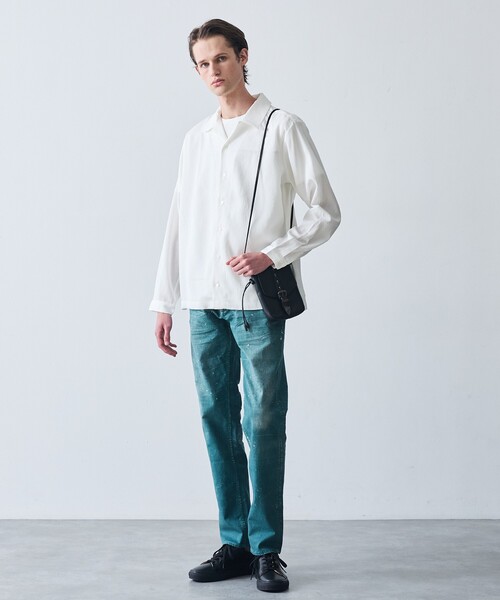 5351 POUR LES HOMMES シャツ ジャガード 長袖 シャツ メンズ